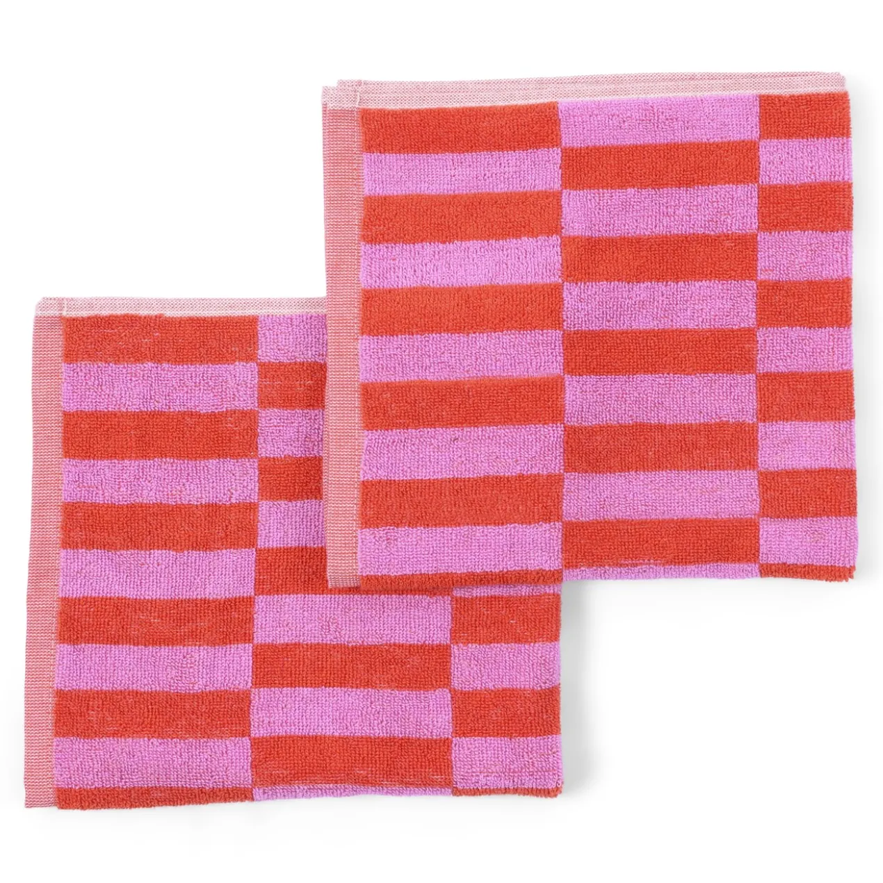 Keukendoek Bonnie 50x50 cm pink/red - set van 2