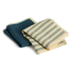 Keukendoekje Canteen organic yellow/green - set van 2