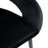 Kick barkruk Lenn velvet - Zwart