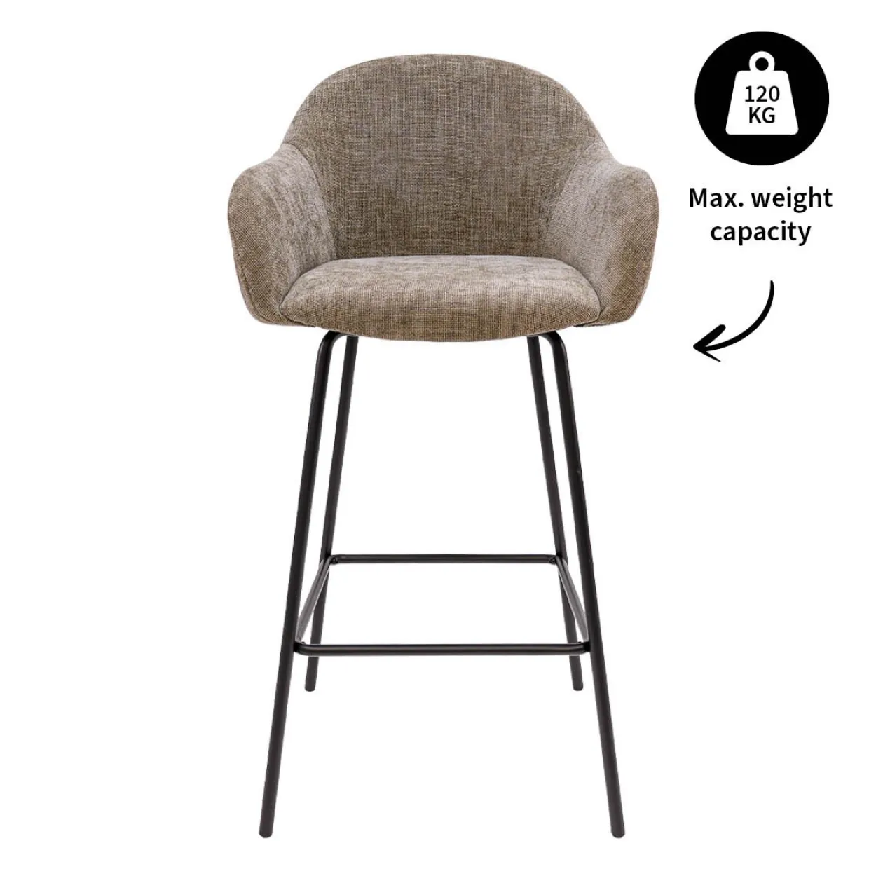 Kick barkruk Mats - Taupe