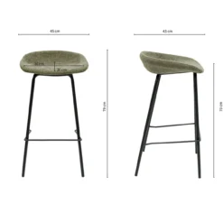 Kick barkruk Riga H70 cm groen