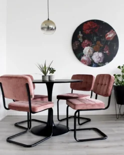 Kick buisframe stoel Ivy - Roze