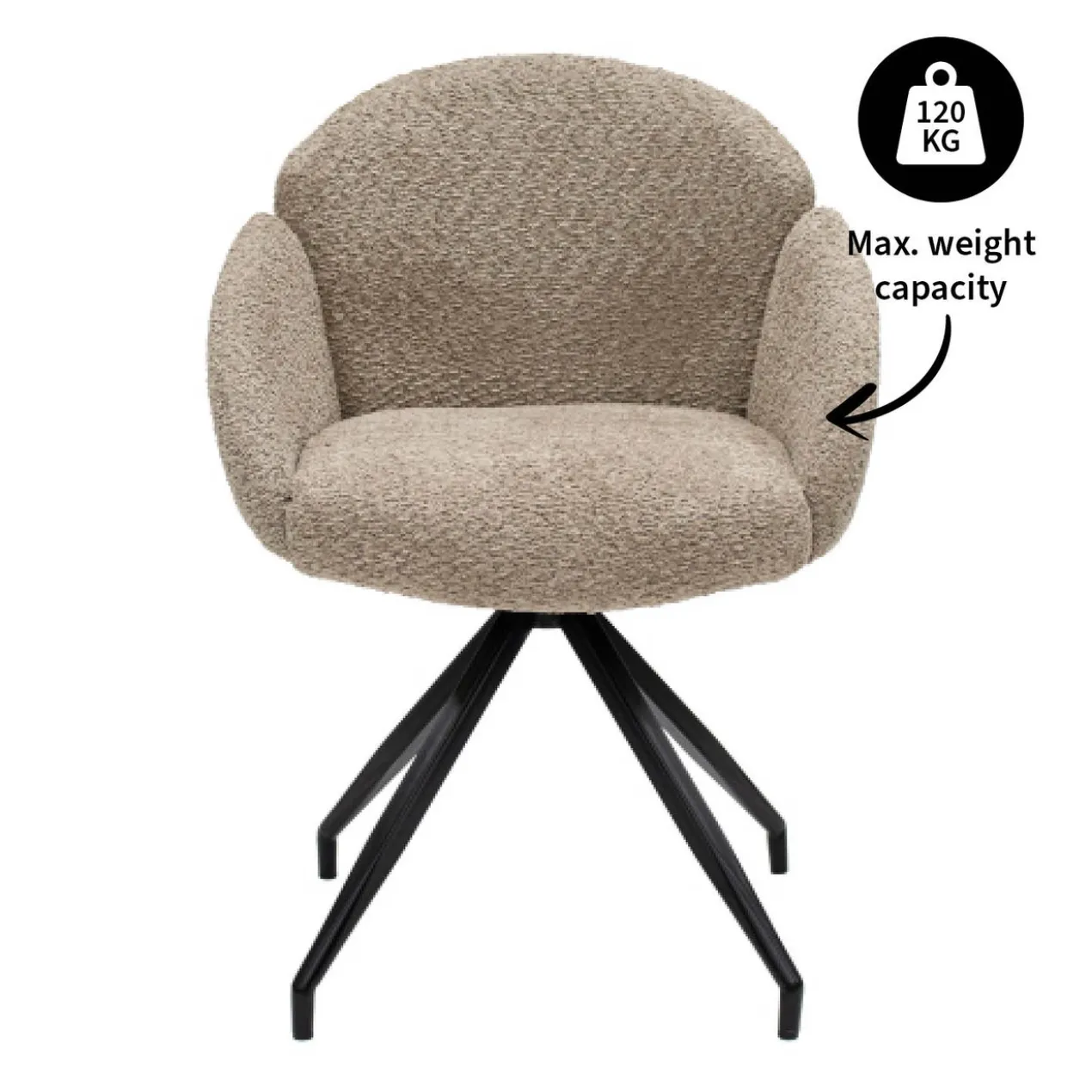 Kick draaistoel Aiko - beige