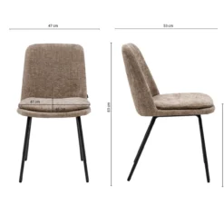 Kick eetkamerstoel Jet - taupe