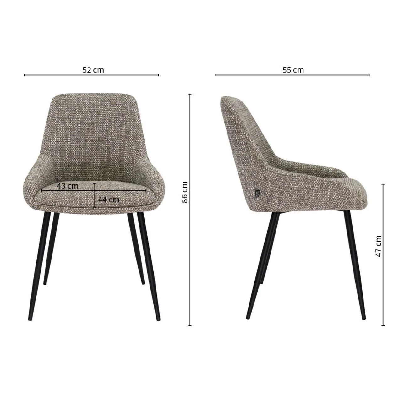Kick Eetkamerstoel Niko beige