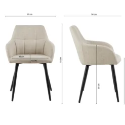 Kick eetkamerstoel Nova - beige