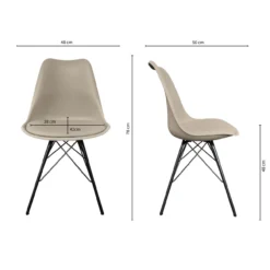 Kick kuipstoel Metal Luuk taupe