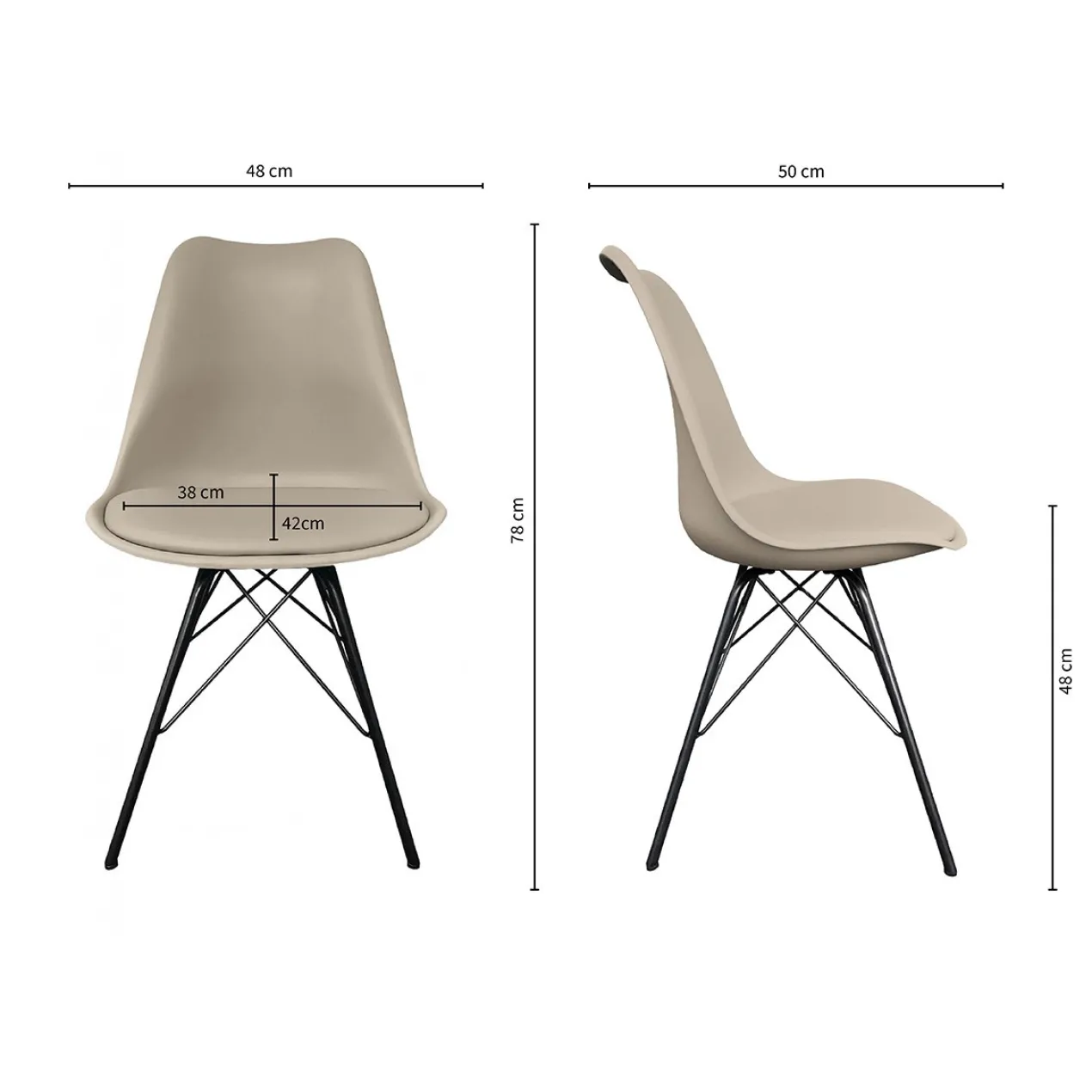 Kick kuipstoel Metal Luuk taupe