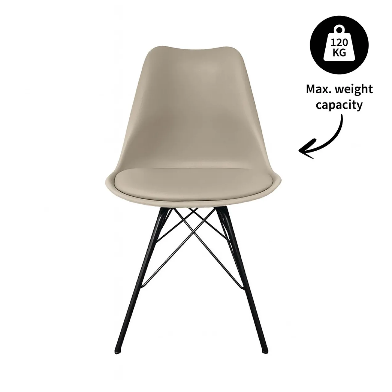Kick kuipstoel Metal Luuk taupe