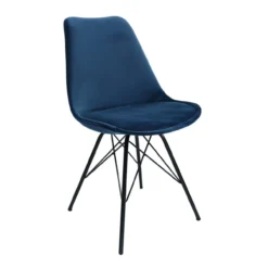 Kick Kuipstoel - Velvet d.blauw BL