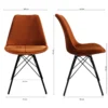 Kick kuipstoel - Velvet oranje BL