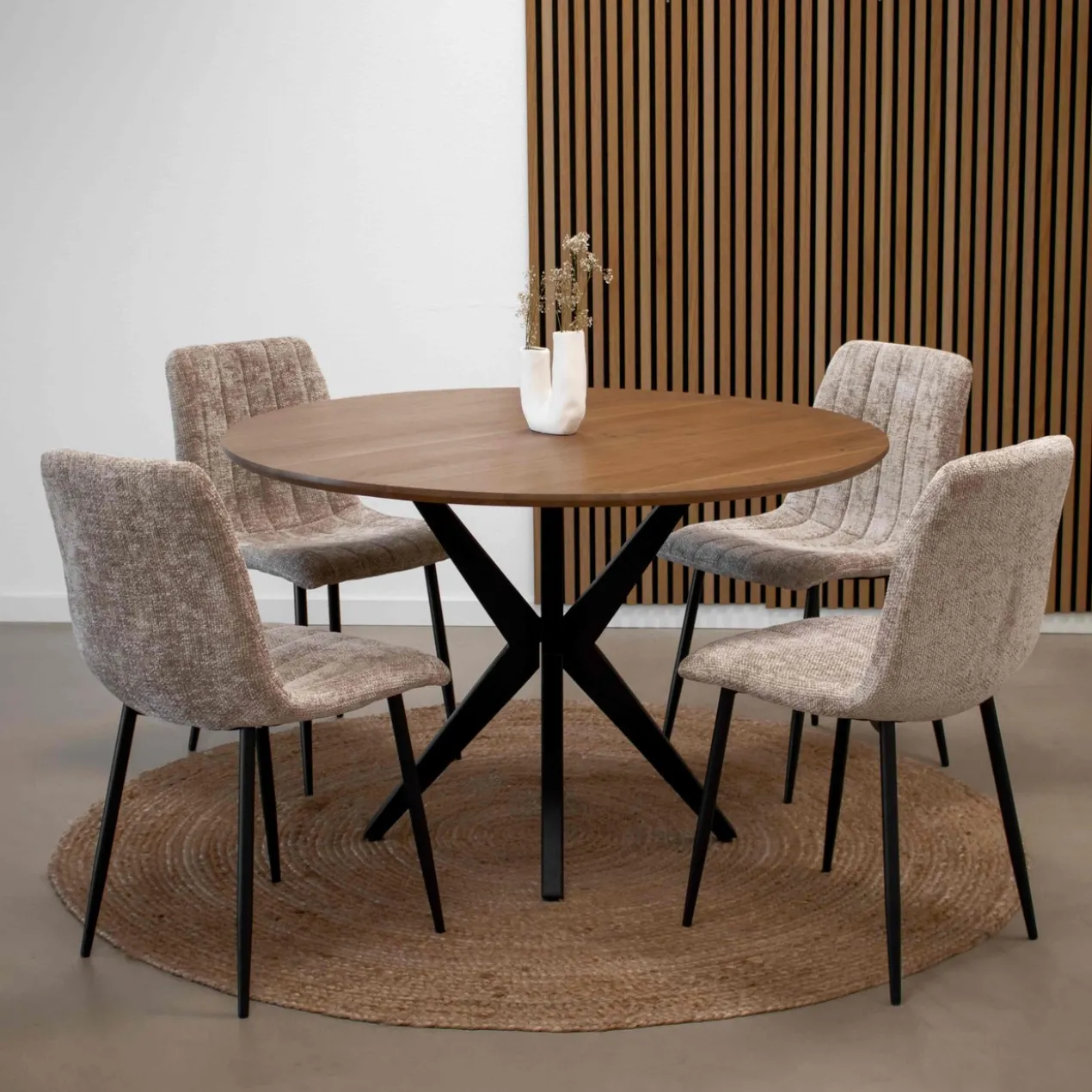 Kick tafel Havard - rond 140cm bruin