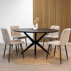 Kick tafel Havard - rond 140cm zwart