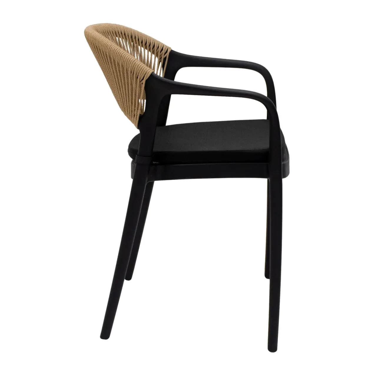 Kick Tuinstoel Coco - Zwart/beige
