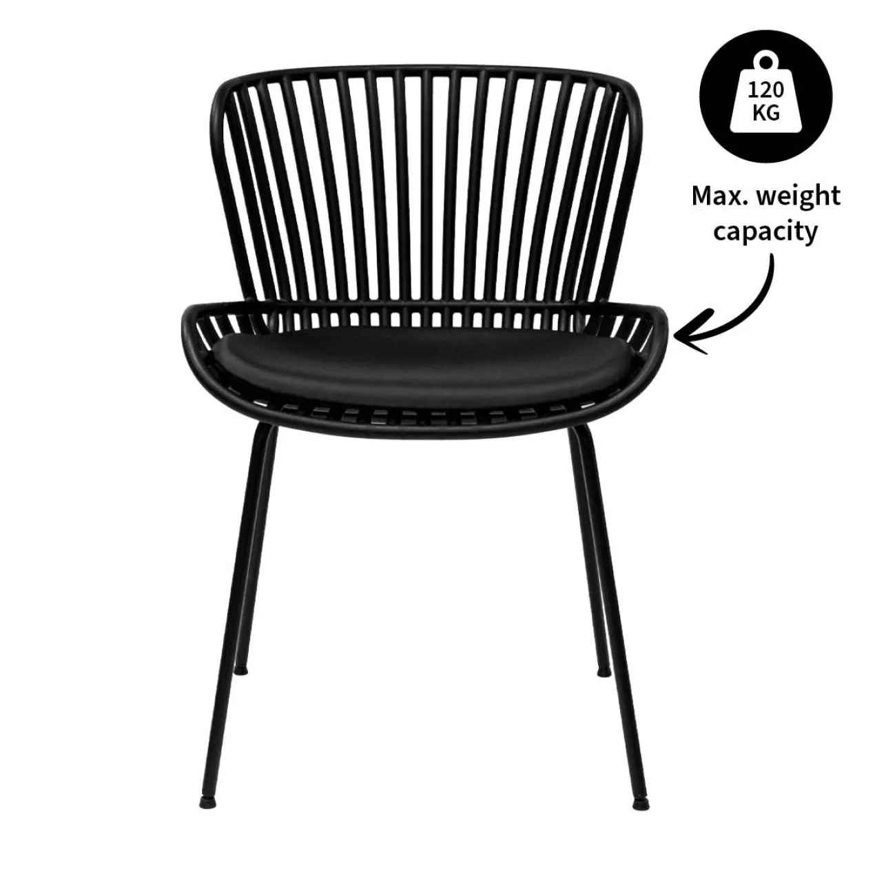 Kick tuinstoel Lot - zwart