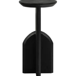 Kioni smalle bijzettafel acaciahout zwart