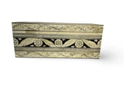 Kist bone inlay wit/zwart