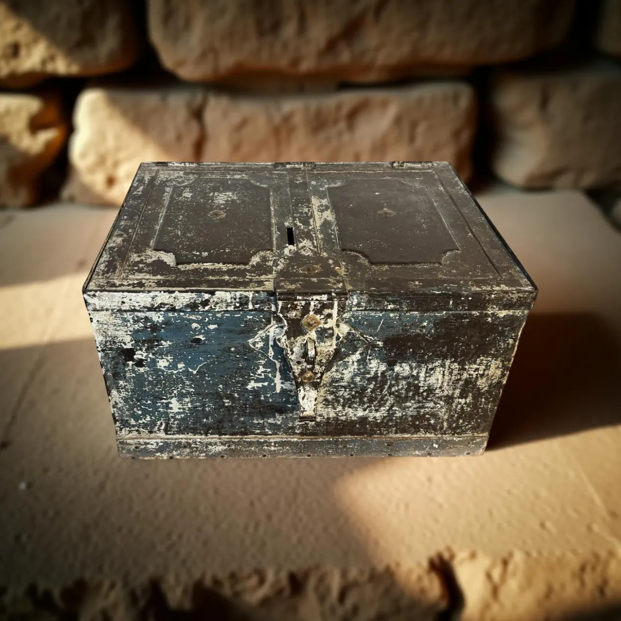 Kist Iron money box uniek