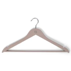Kledinghangers hout beige - set van 6