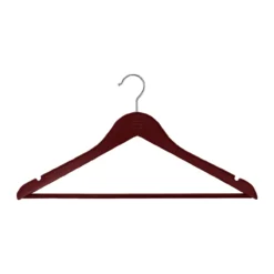 Kledinghangers hout bordeaux - set van 6
