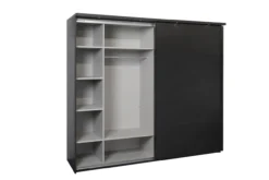 Kledingkast Nox 217 x 221 x 63 cm - Zwart