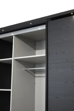 Kledingkast Nox 217 x 221 x 63 cm - Zwart
