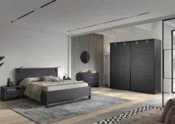 Kledingkast Nox 245 x 221 x 63 cm - Zwart