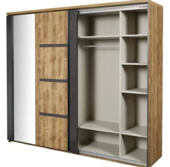 Kledingkast Tropix 217 x 221 x 63 cm - Mango fineer