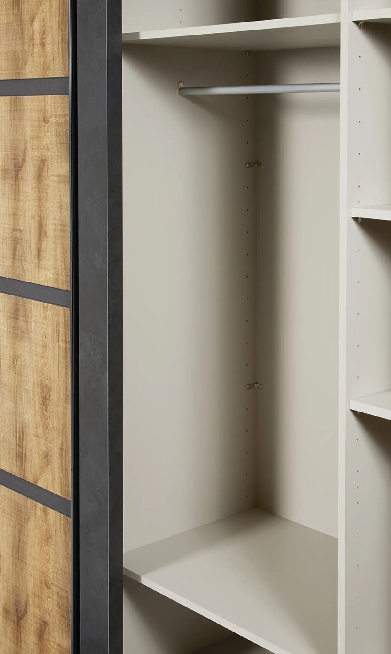 Kledingkast Tropix 245 x 221 x 63 cm - Mango fineer