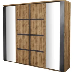 Kledingkast Tropix 245 x 221 x 63 cm - Mango fineer