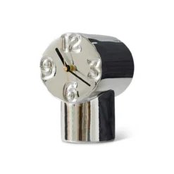 Klok Retro ceramic chrome