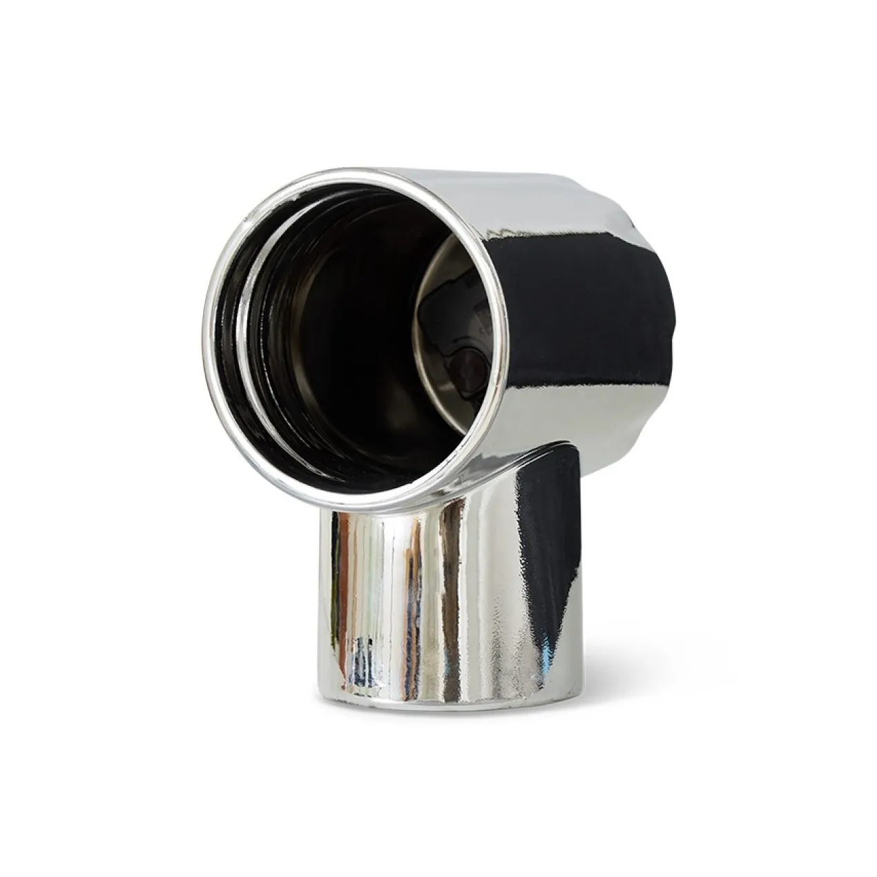 Klok Retro ceramic chrome