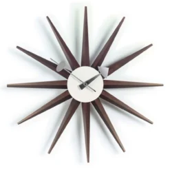 Klok Sunburst Wood groot