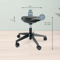 Kruk Ergo actieve met wielen en comfort zitting