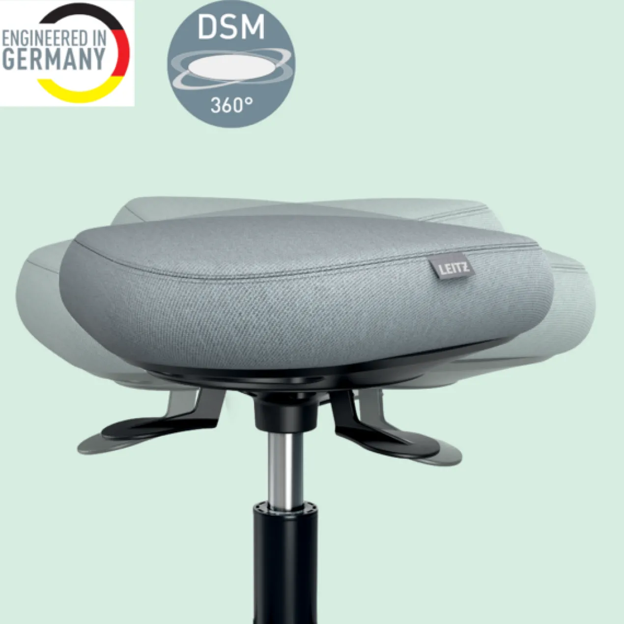 Kruk Ergo actieve met wielen en comfort balanszitting