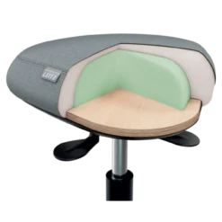 Kruk Ergo actieve met wielen en comfort balanszitting