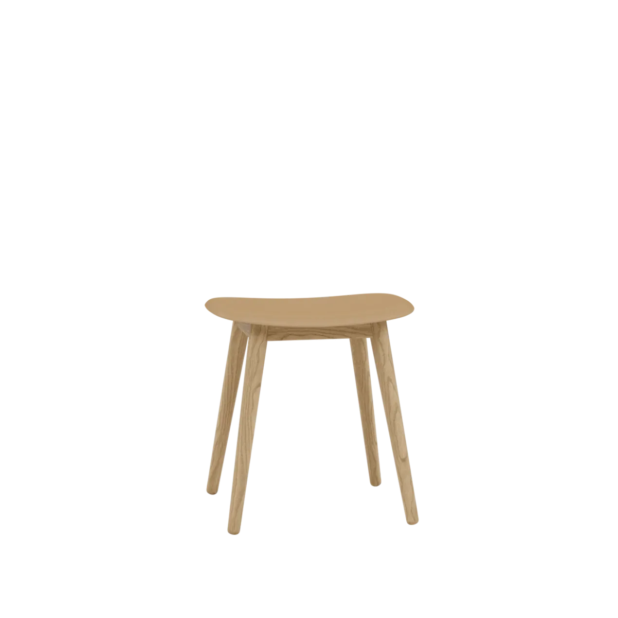 Kruk Fiber met eiken onderstel ochre