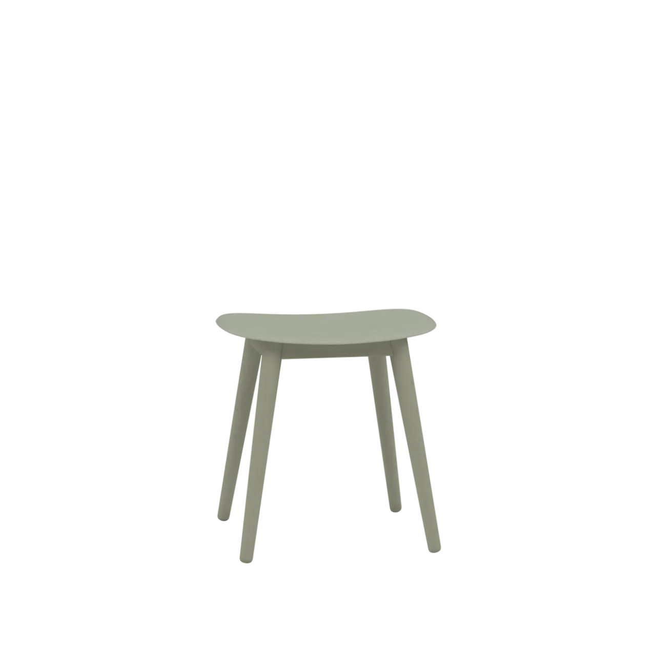 Kruk Fiber met groen eiken onderstel dusty green