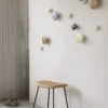 Kruk Fiber met zwart stalen onderstel ochre