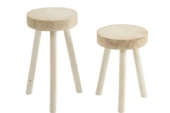 Krukje Paulownia wit set van 2 stuks