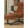 Kube draaifauteuil met hocker bruin