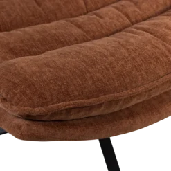 Kube draaifauteuil met hocker bruin