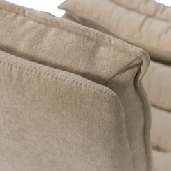 Kube draaifauteuil met hocker naturel
