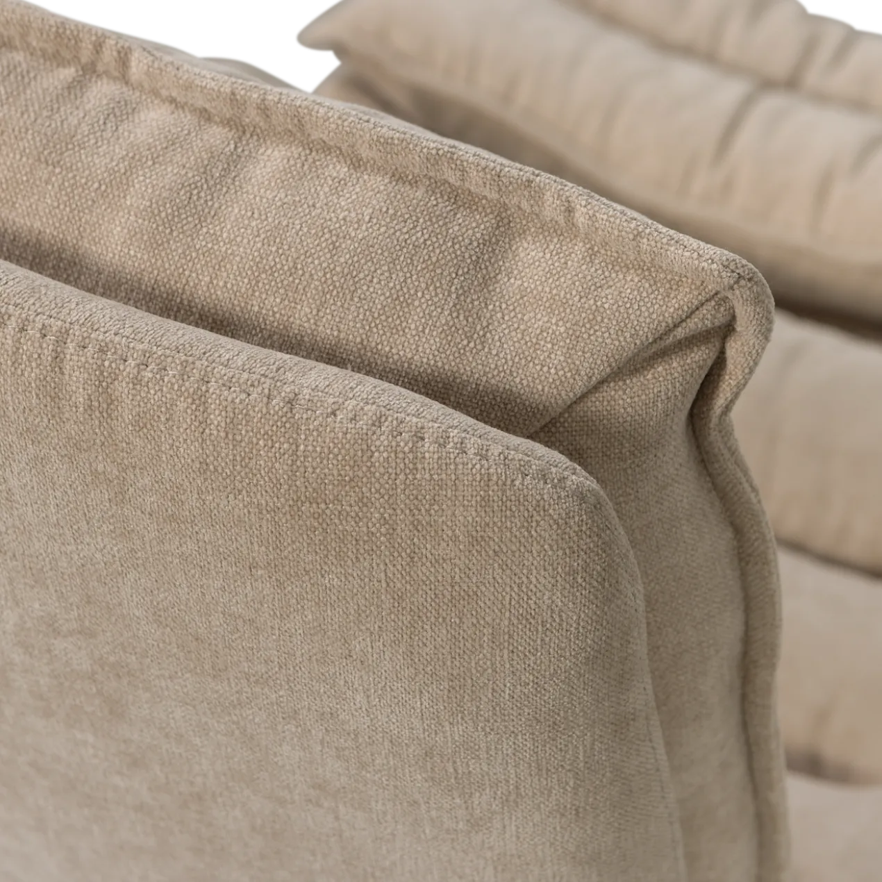 Kube draaifauteuil met hocker naturel