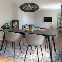 Kunststof tuinstoel Liloe - Met armleuningen Zwart