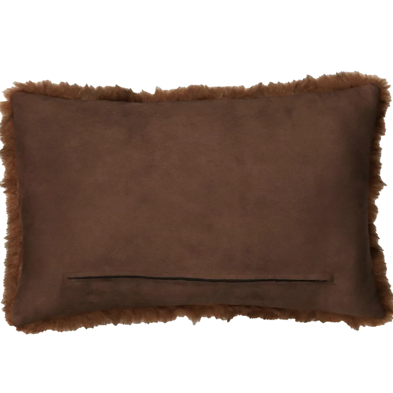 kussen bont 53x36 cm bruin