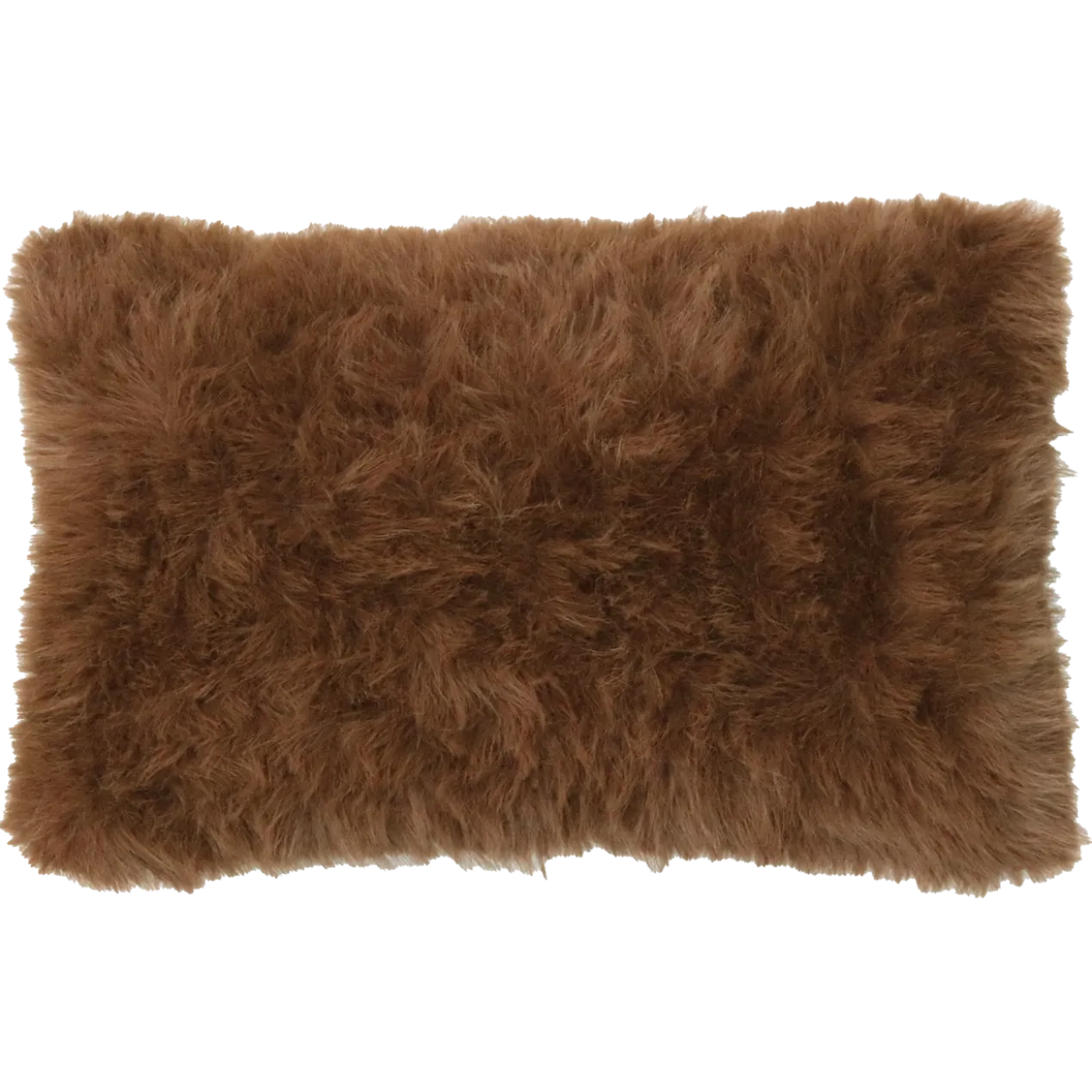 kussen bont 53x36 cm bruin