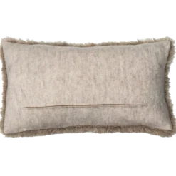 kussen bont 53x36 cm kiezel