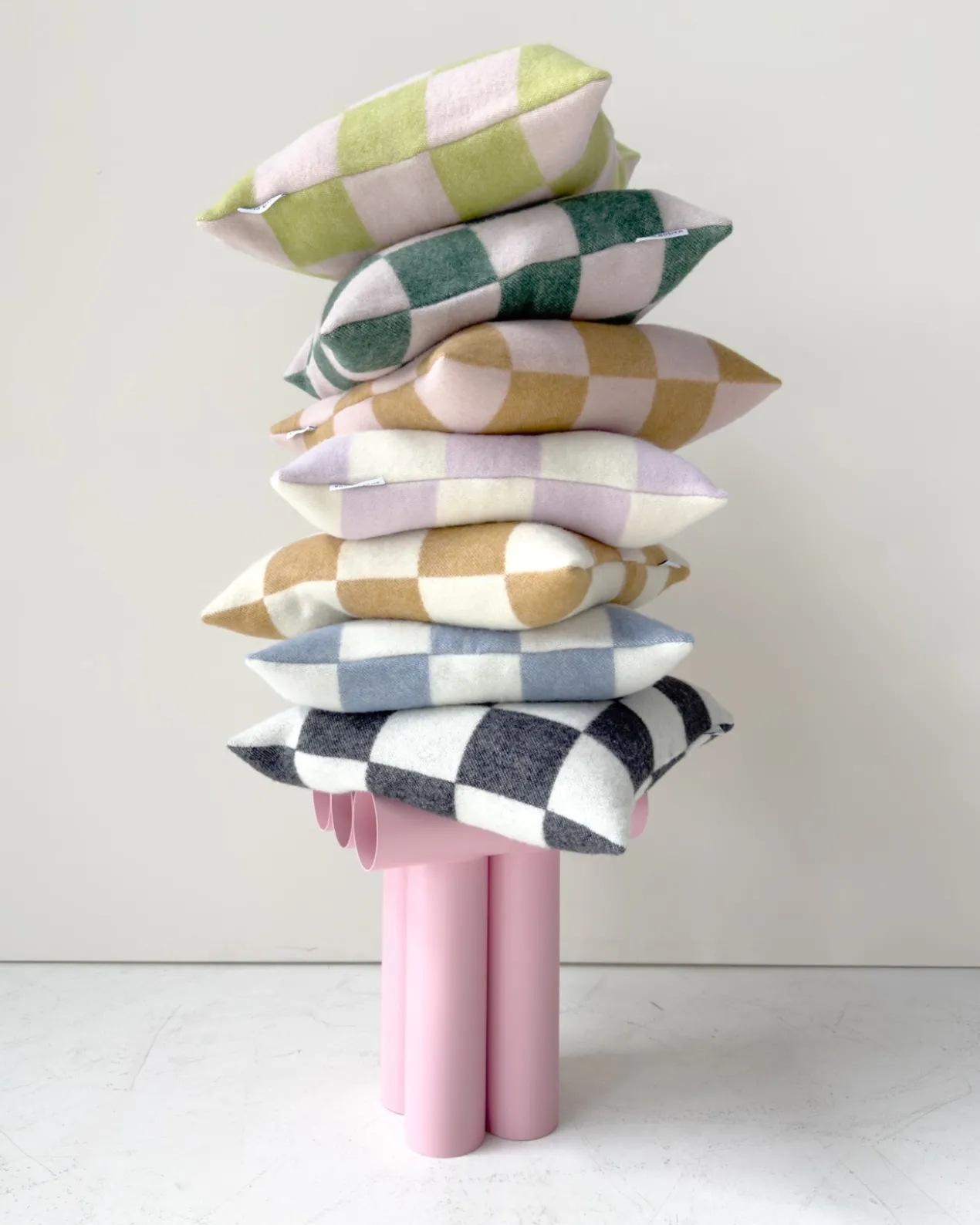 Kussenhoes Checkerboard terra roze