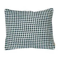 Kussen linnen Woven Blue/offwhite